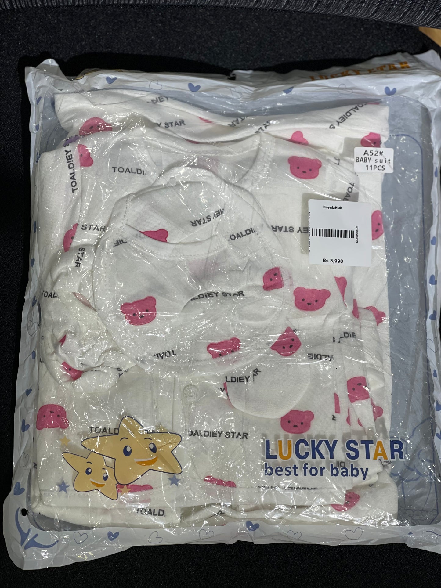 Newborn 11 pcs set Pink Teddy